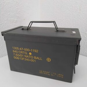 Caixa Metálica Militar, "cunhete" original US. Army  .50