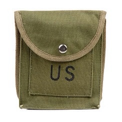 US Style Medium Ammo Pouch – Military Canvas Utility Pouch – 100% Cotton – 15x17cm – OD Green