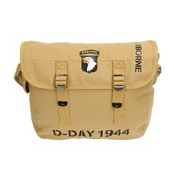 WWII Canvas Bag – 101st Airborne “D-DAY 1944” – Vintage Shoulder Bag – 10L