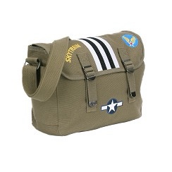 WWII C-47 Skytrain Canvas Bag – U.S. Army Air Forces Tribute – Vintage Military Shoulder Bag – 10L