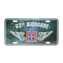 82nd Airborne License Plate – U.S. Army Paratroopers Tribu