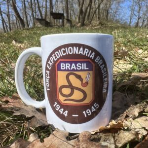 Brazilian Expeditionary Force (FEB) Mug – WWII Brazil Army 5th Army Snake Smoking – Military Collector Cup